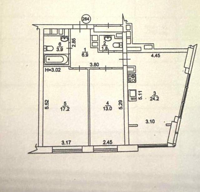 2-кімнатна квартира, вул. Заболотного, 1-Б — фото 13