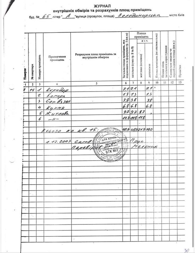 2-кімнатна квартира, вул. Володимирська 65 — фото 14