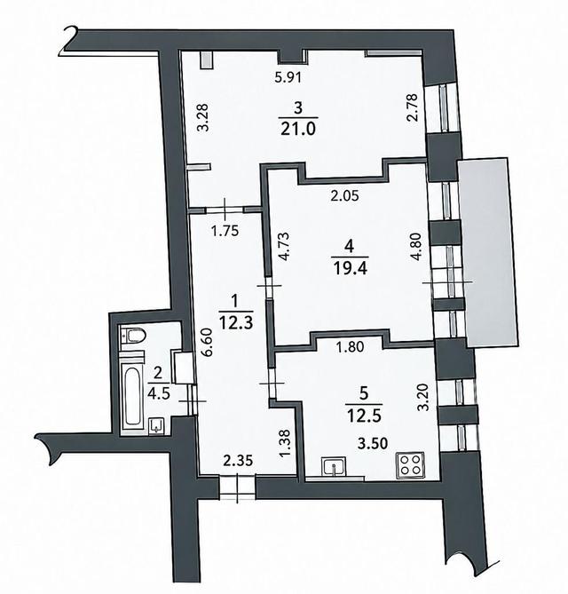 2-кімнатна квартира, вул. В. Житомирська 16 — фото 18