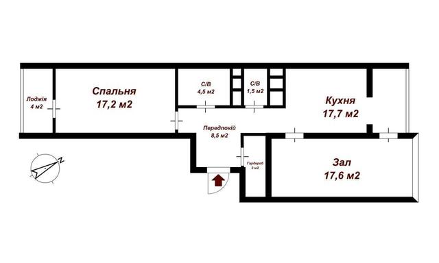 2-кімнатна квартира, вул. Кудрявська 24А — фото 20