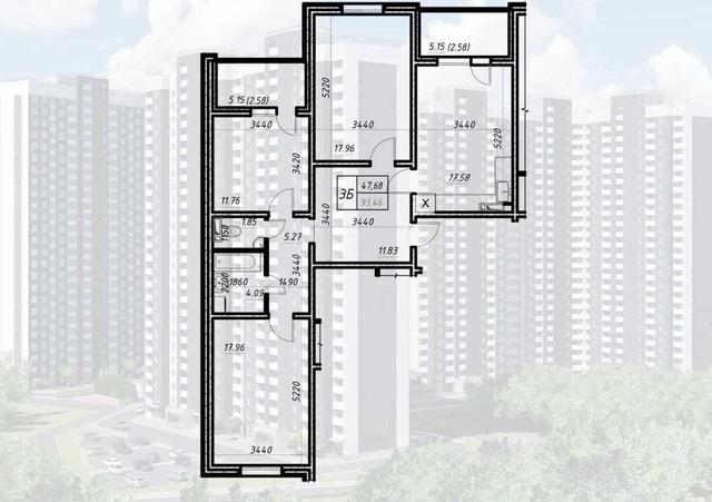 3-кімнатна квартира, перевулок Балтійський 1 — фото 20