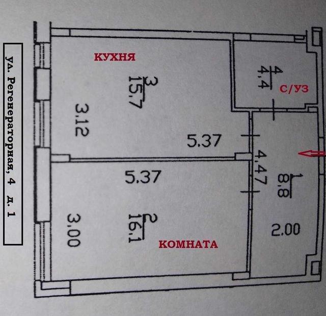 1-кімнатна квартира, вул. Регенераторна 4к6 — фото 19